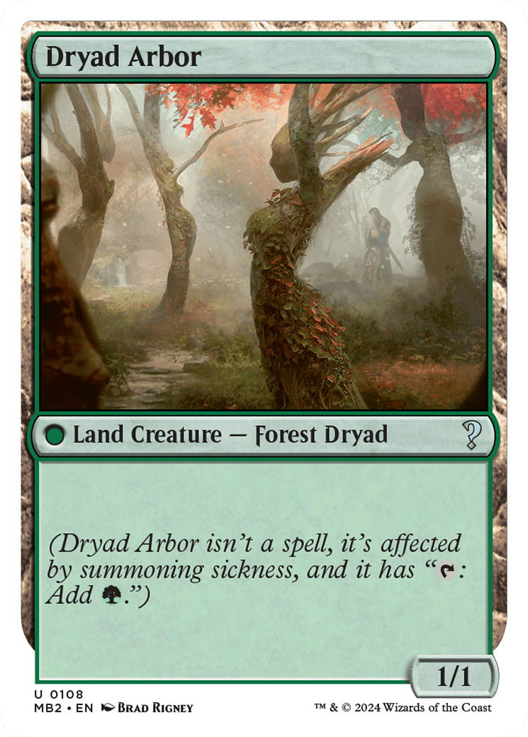 Dryad Arbor (White Border) [Mystery Booster 2] | The Clever Kobold