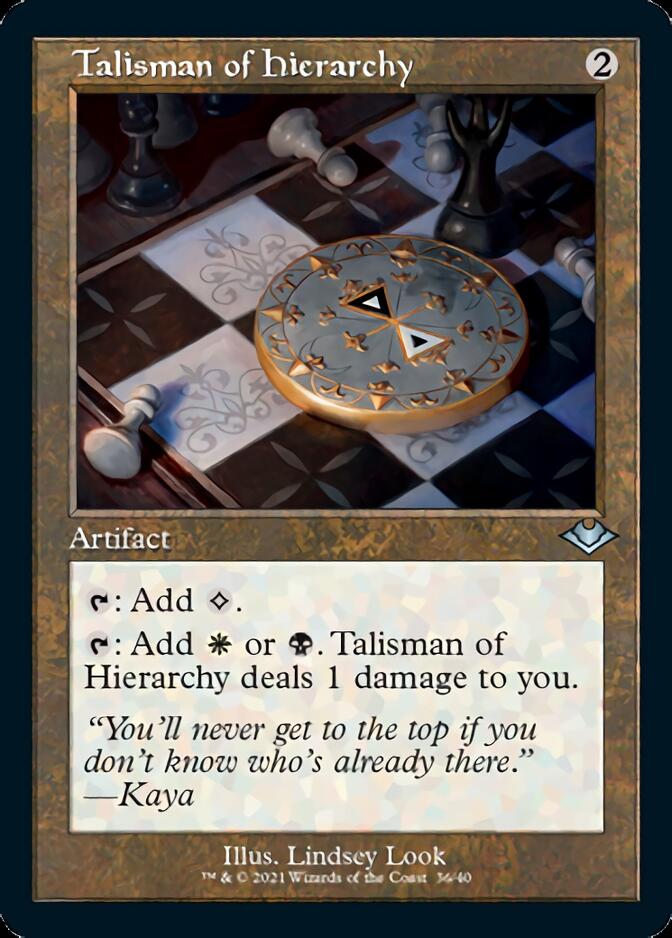 Talisman of Hierarchy (Retro Foil Etched) [Modern Horizons] | The Clever Kobold