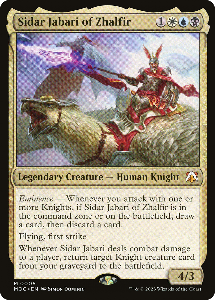 Sidar Jabari of Zhalfir [March of the Machine Commander] | The Clever Kobold