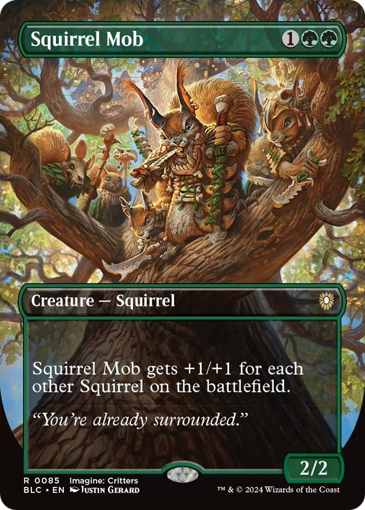 Squirrel Mob (Borderless) [Bloomburrow Commander] | The Clever Kobold