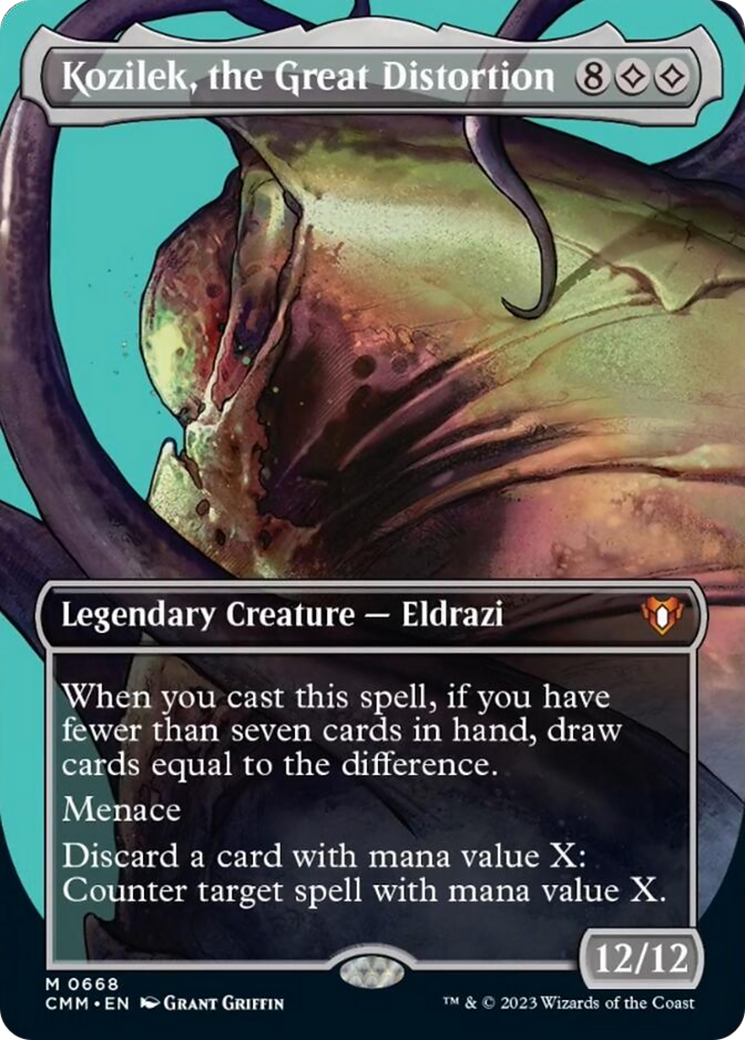 Kozilek, the Great Distortion (Borderless Profile) [Commander Masters] | The Clever Kobold