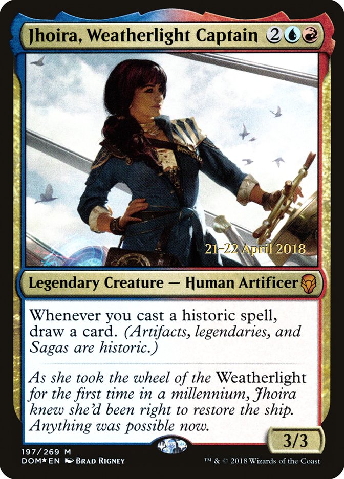 Jhoira, Weatherlight Captain [Dominaria Prerelease Promos] | The Clever Kobold