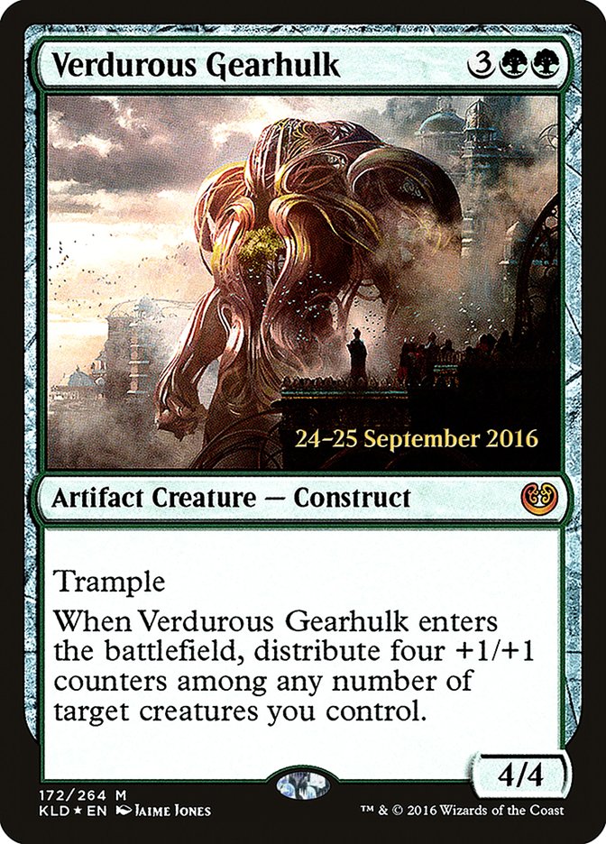 Verdurous Gearhulk [Kaladesh Prerelease Promos] | The Clever Kobold