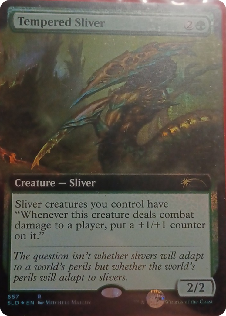 Tempered Sliver (Extended Art) [Secret Lair Drop Promos] | The Clever Kobold