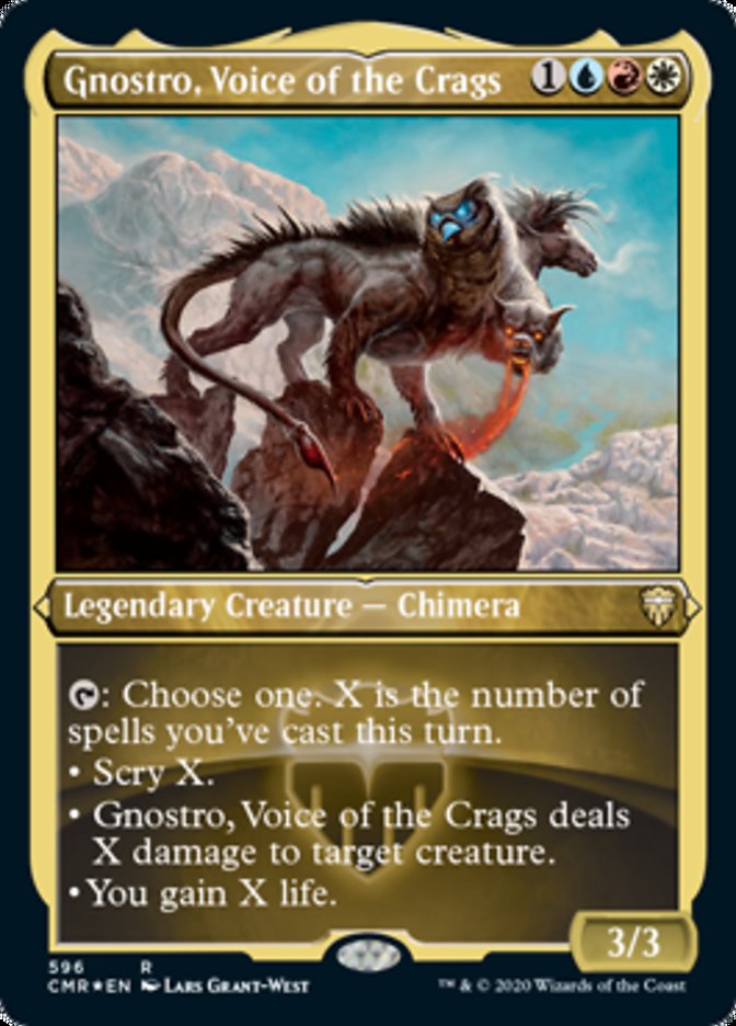 Gnostro, Voice of the Crags (Etched) [Commander Legends] | The Clever Kobold