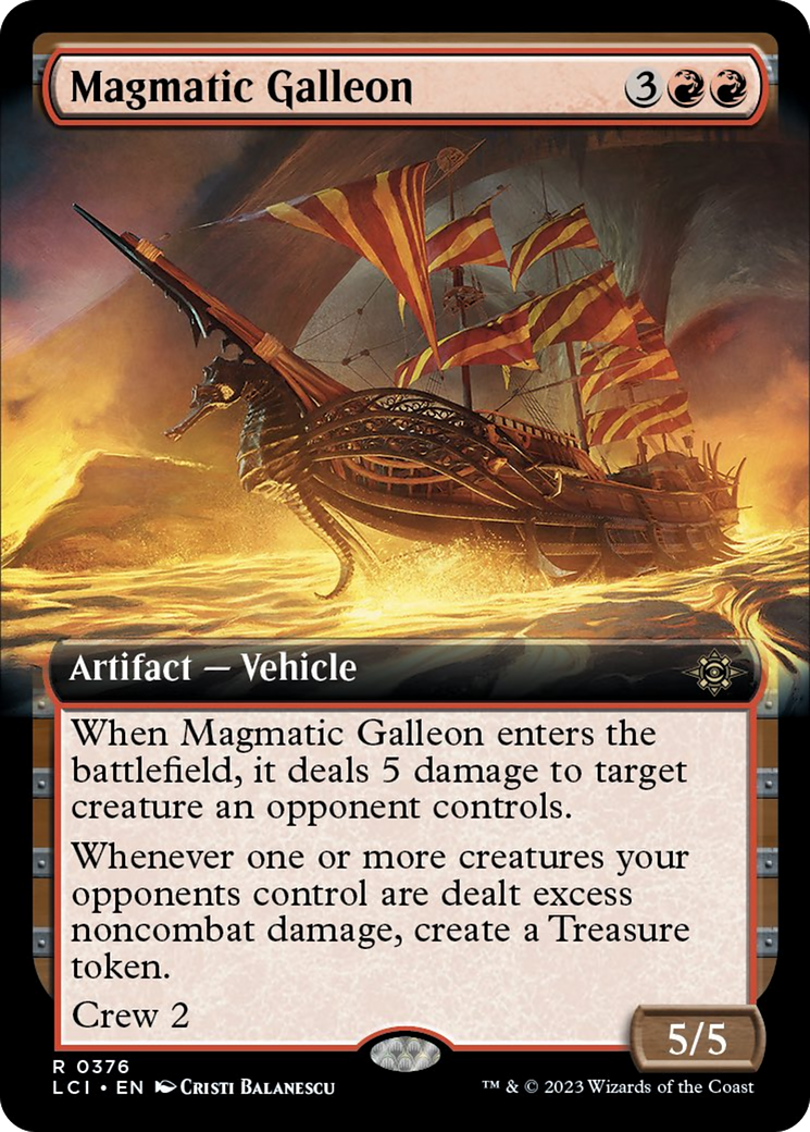 Magmatic Galleon (Extended Art) [The Lost Caverns of Ixalan] | The Clever Kobold