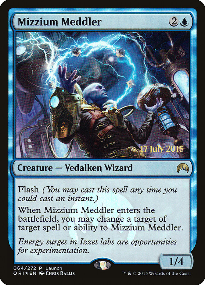 Mizzium Meddler (Launch) [Magic Origins Promos] | The Clever Kobold