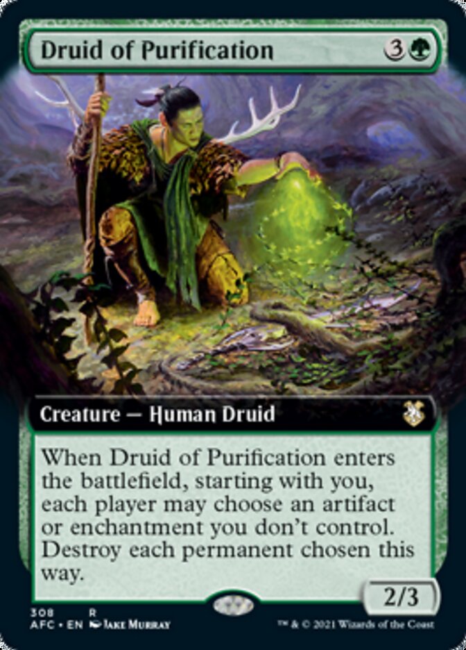 Druid of Purification (Extended Art) [Dungeons & Dragons: Adventures in the Forgotten Realms Commander] | The Clever Kobold