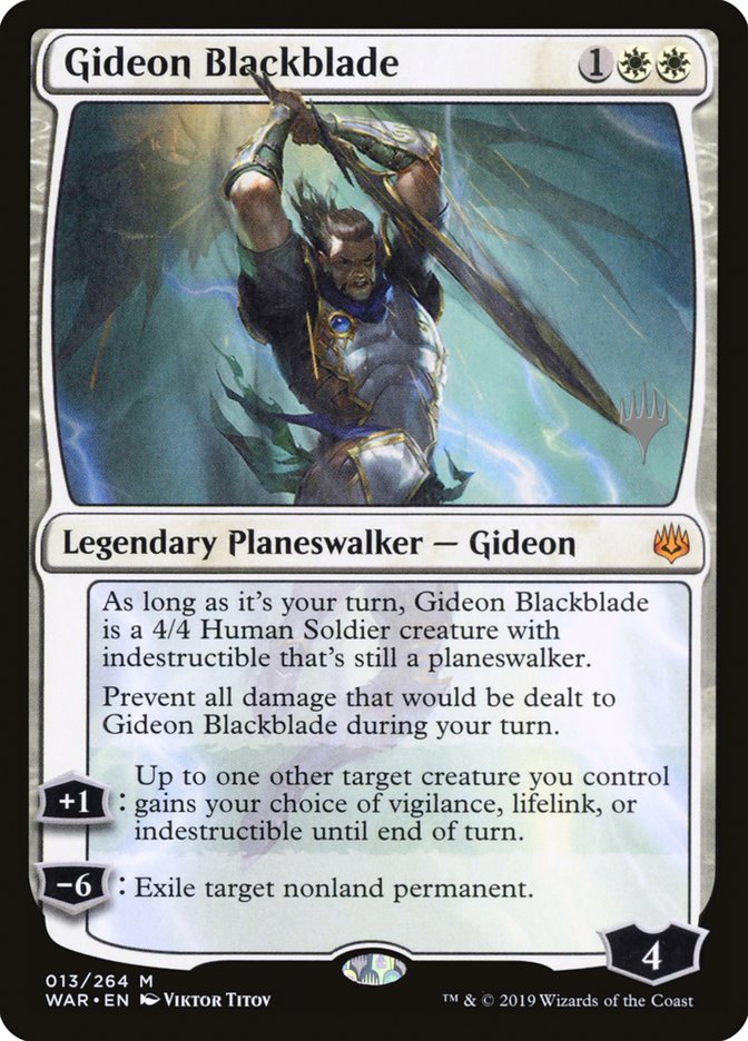 Gideon Blackblade (Promo Pack) [War of the Spark Promos] | The Clever Kobold