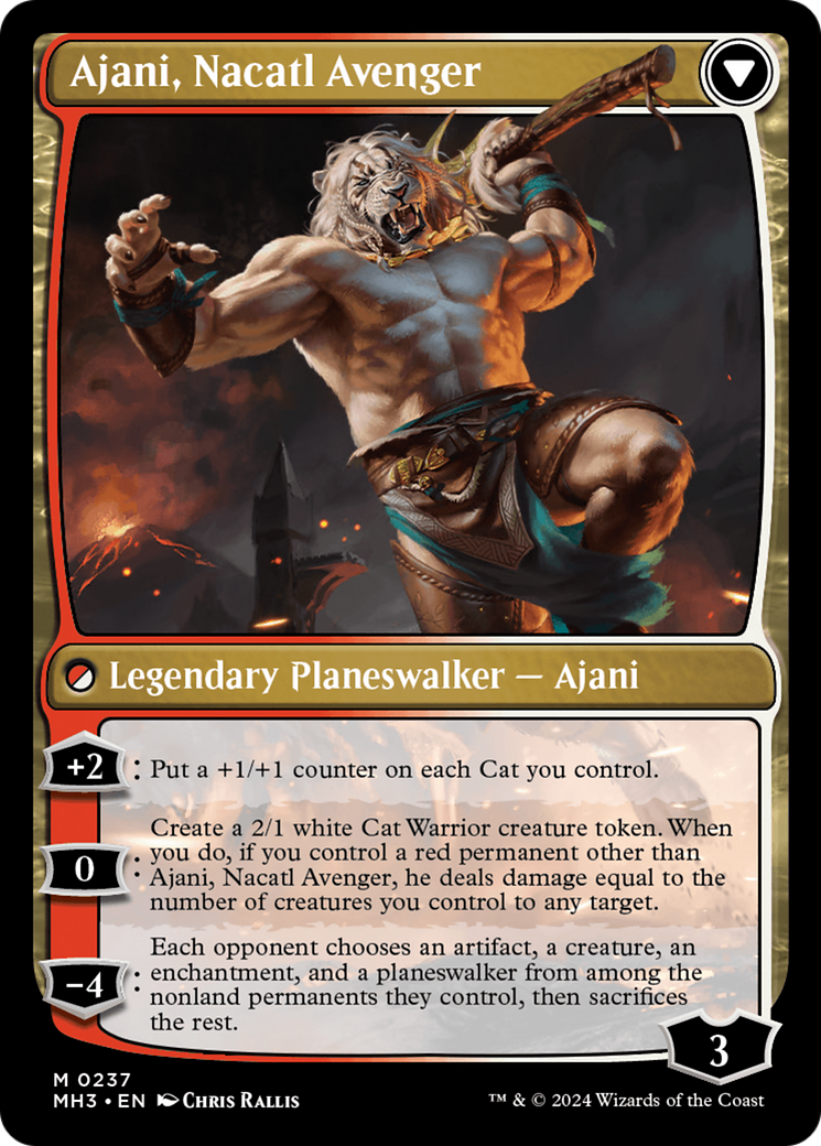 Ajani, Nacatl Pariah // Ajani, Nacatl Avenger [Modern Horizons 3] | The Clever Kobold