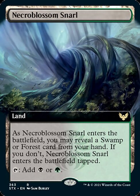 Necroblossom Snarl (Extended Art) [Strixhaven: School of Mages] | The Clever Kobold