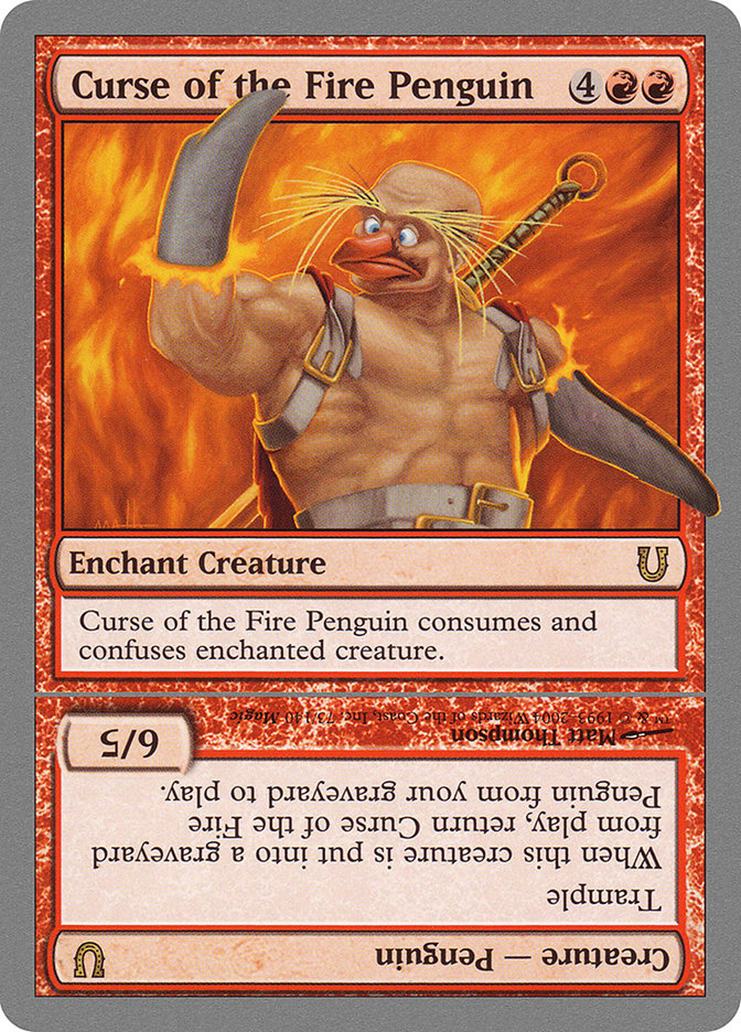 Curse of the Fire Penguin // Curse of the Fire Penguin Creature [Unhinged] | The Clever Kobold