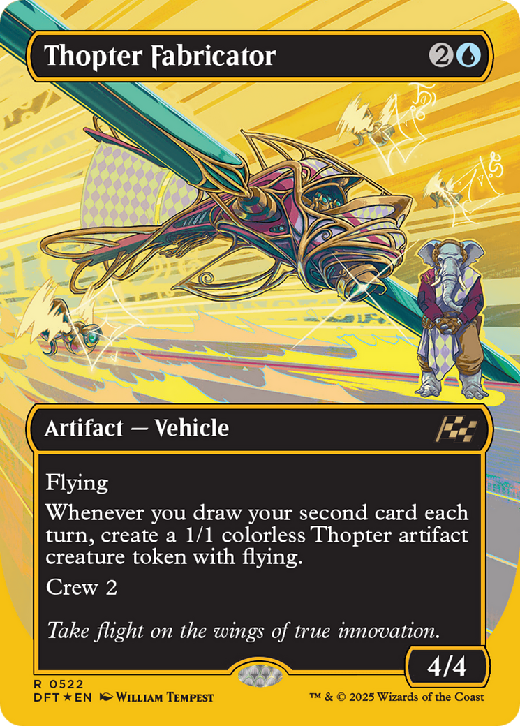 Thopter Fabricator (Borderless) (First-Place Foil) [Aetherdrift] | The Clever Kobold