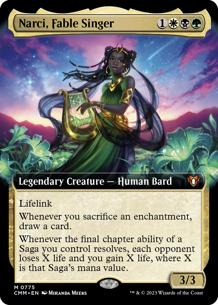 Narci, Fable Singer (Extended Art) [Commander Masters] | The Clever Kobold