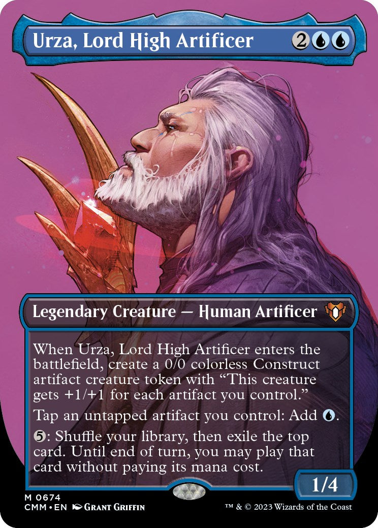 Urza, Lord High Artificer (Borderless Profile) [Commander Masters] | The Clever Kobold