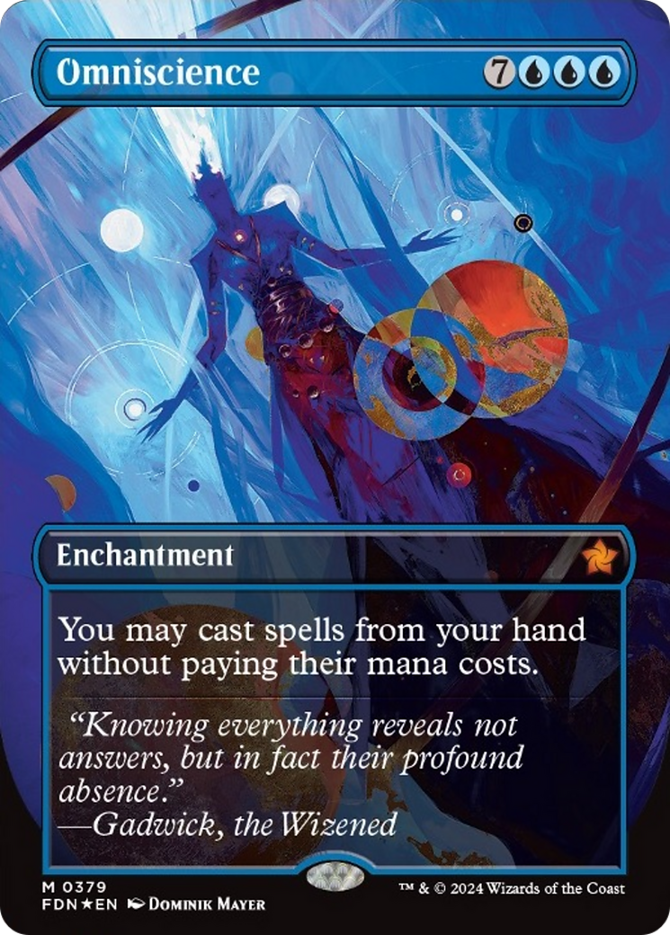 Omniscience (Borderless Mana Foil) [Foundations] | The Clever Kobold