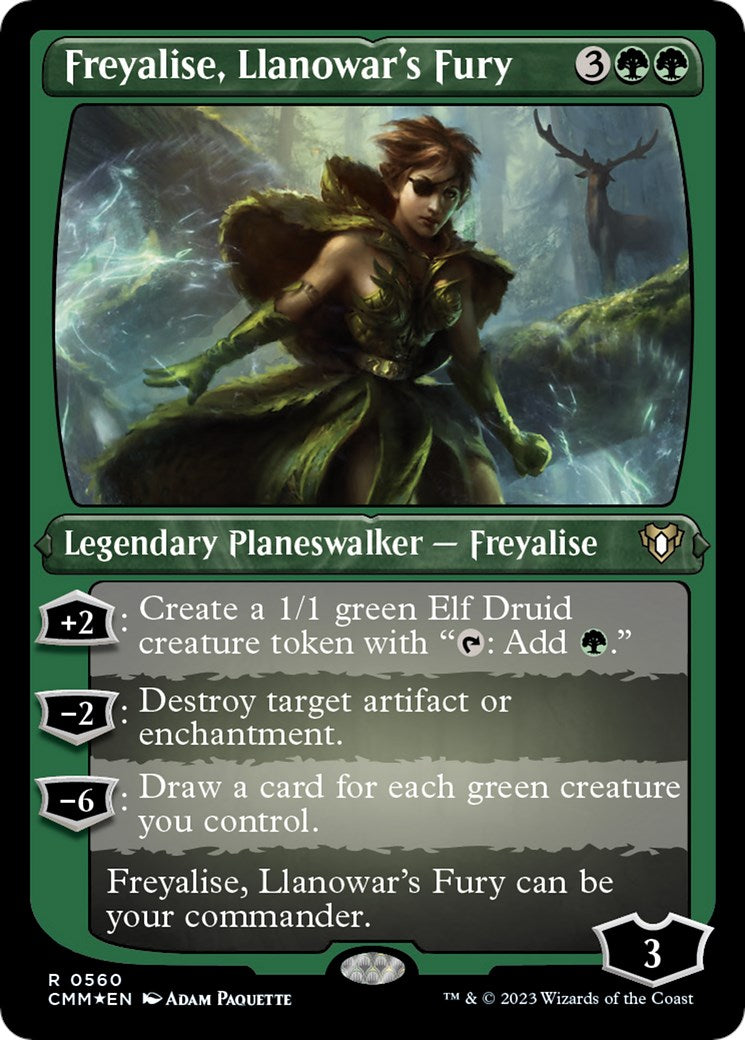 Freyalise, Llanowar's Fury (Foil Etched) [CMM - 560]