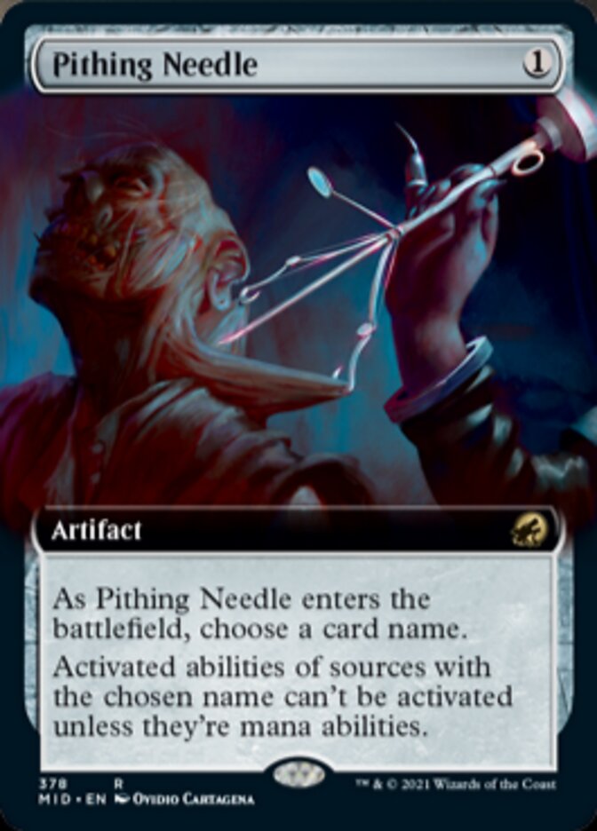 Pithing Needle (Extended Art) [Innistrad: Midnight Hunt] | The Clever Kobold