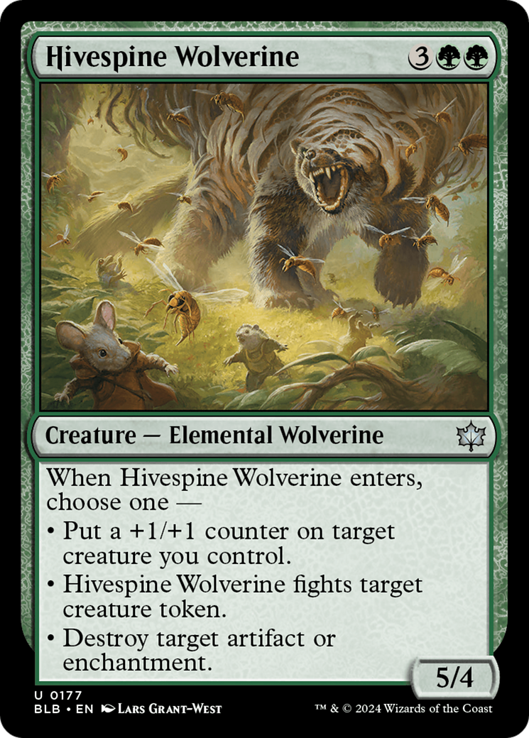 Hivespine Wolverine [Bloomburrow] | The Clever Kobold