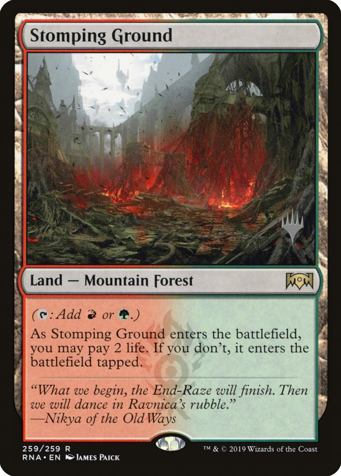 Stomping Ground (Promo Pack) [Ravnica Allegiance Promos] | The Clever Kobold