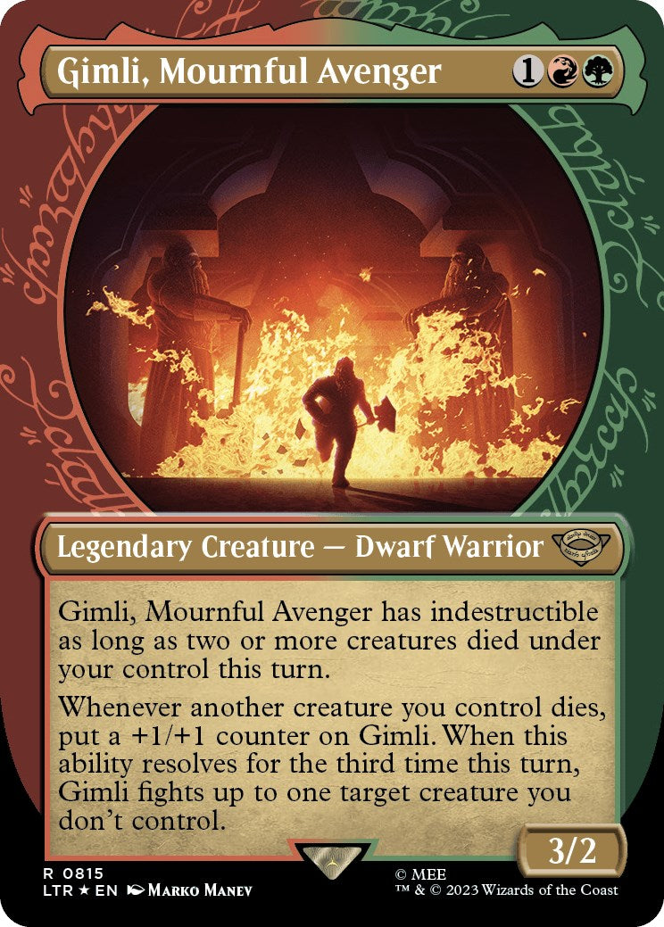 Gimli, Mournful Avenger (Showcase) (Surge Foil) [LTR - 815]