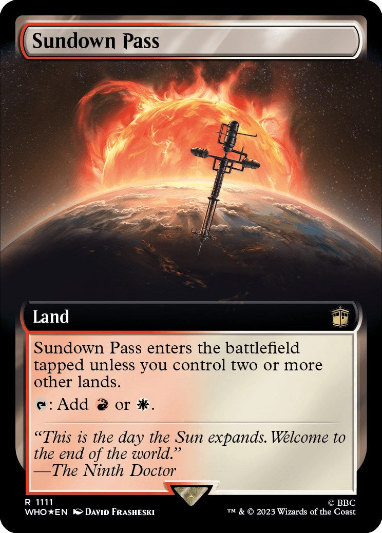 Sundown Pass (Extended Art) (Surge Foil) [WHO - 1111]