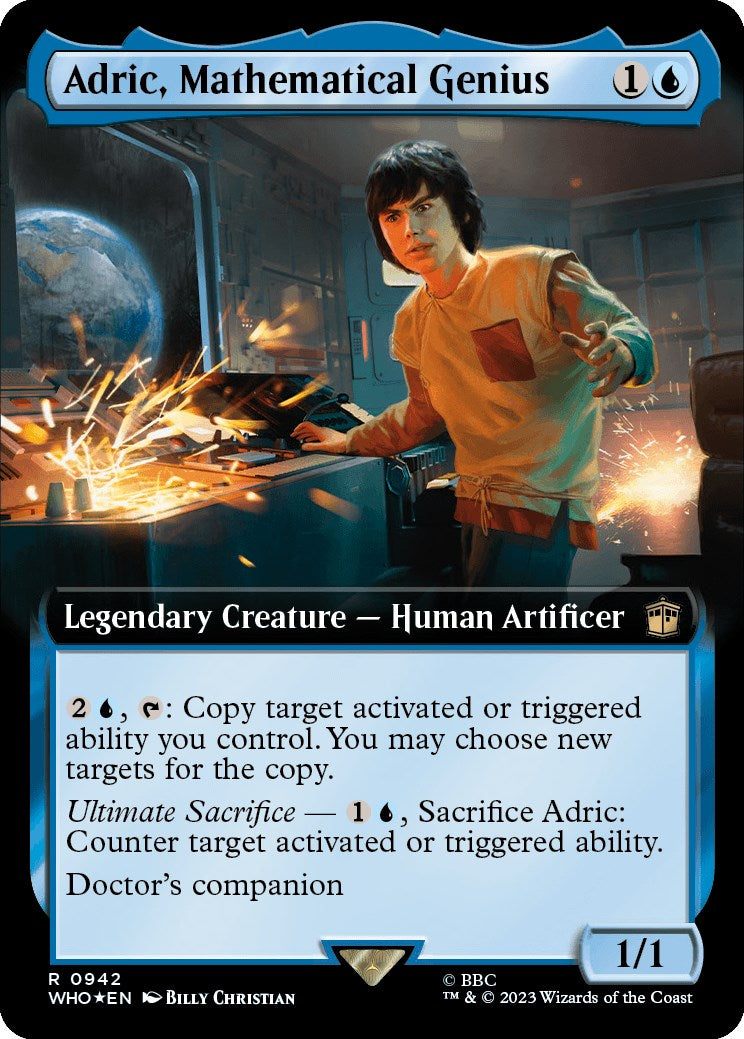 Adric, Mathematical Genius (Extended Art) (Surge Foil) [WHO - 942]