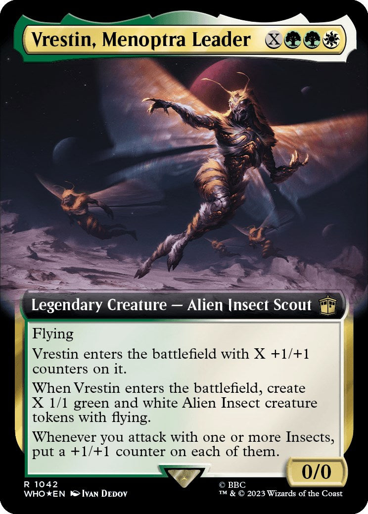 Vrestin, Menoptra Leader (Extended Art) (Surge Foil)
