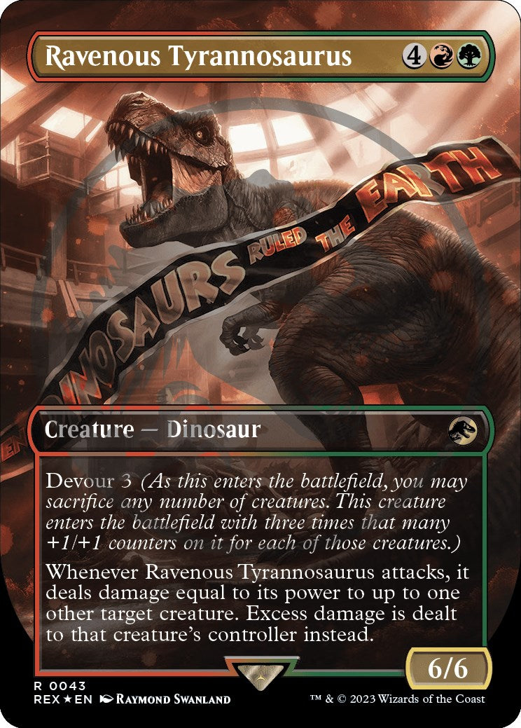 Ravenous Tyrannosaurus (Borderless) (Emblem) [REX - 43]
