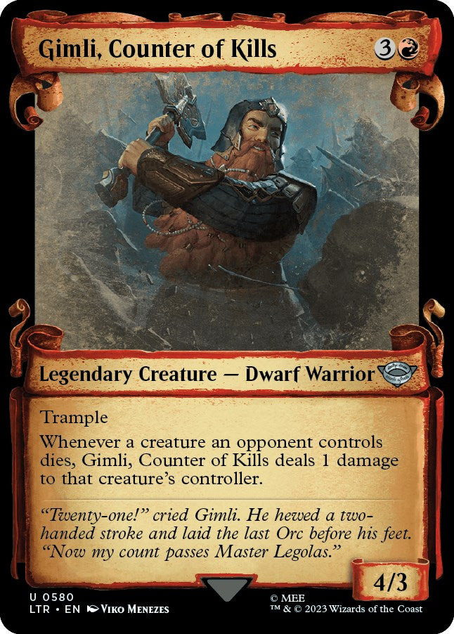 Gimli, Counter of Kills (Showcase Scrolls) [LTR - 580]