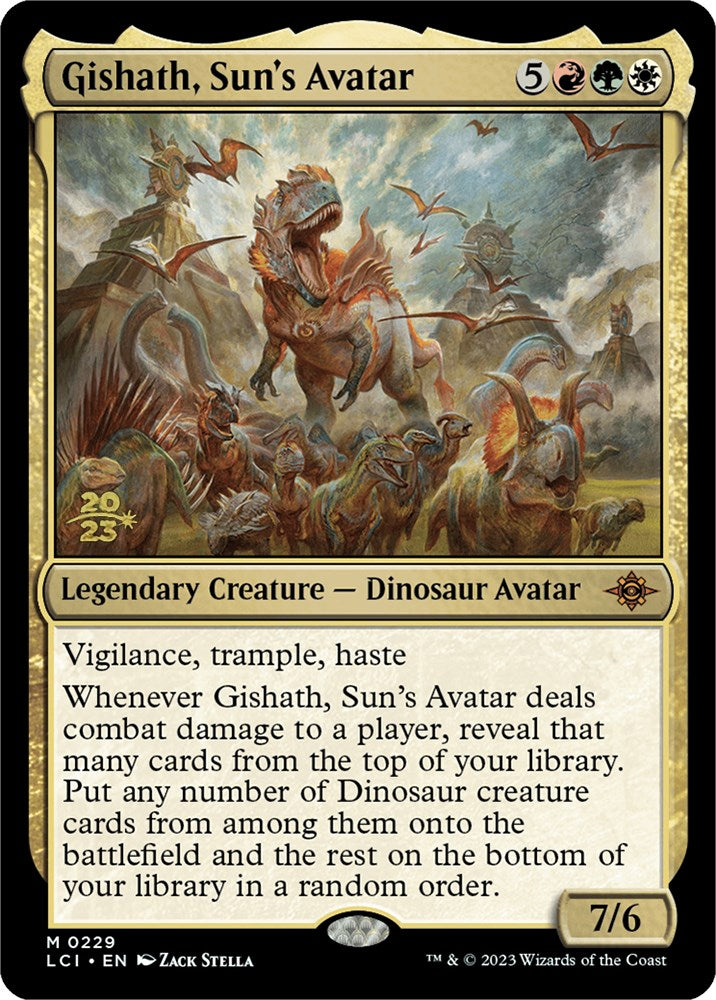 Gishath, Sun's Avatar (LCI) [The Lost Caverns of Ixalan Prerelease Cards] | The Clever Kobold