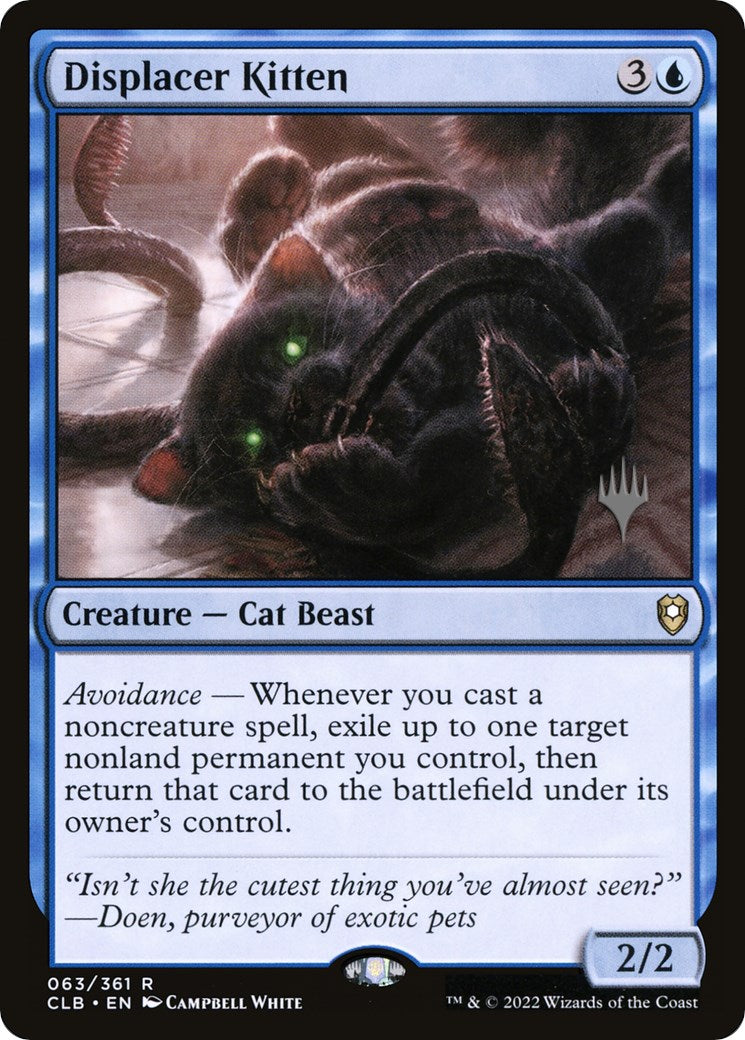 Displacer Kitten (Promo Pack) [The Lost Caverns of Ixalan Promos] | The Clever Kobold