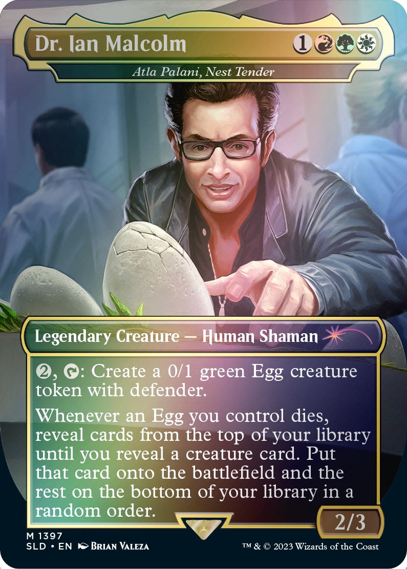 Dr. Ian Malcolm - Atla Palani, Nest Tender (Rainbow Foil) [Secret Lair Drop Series] | The Clever Kobold