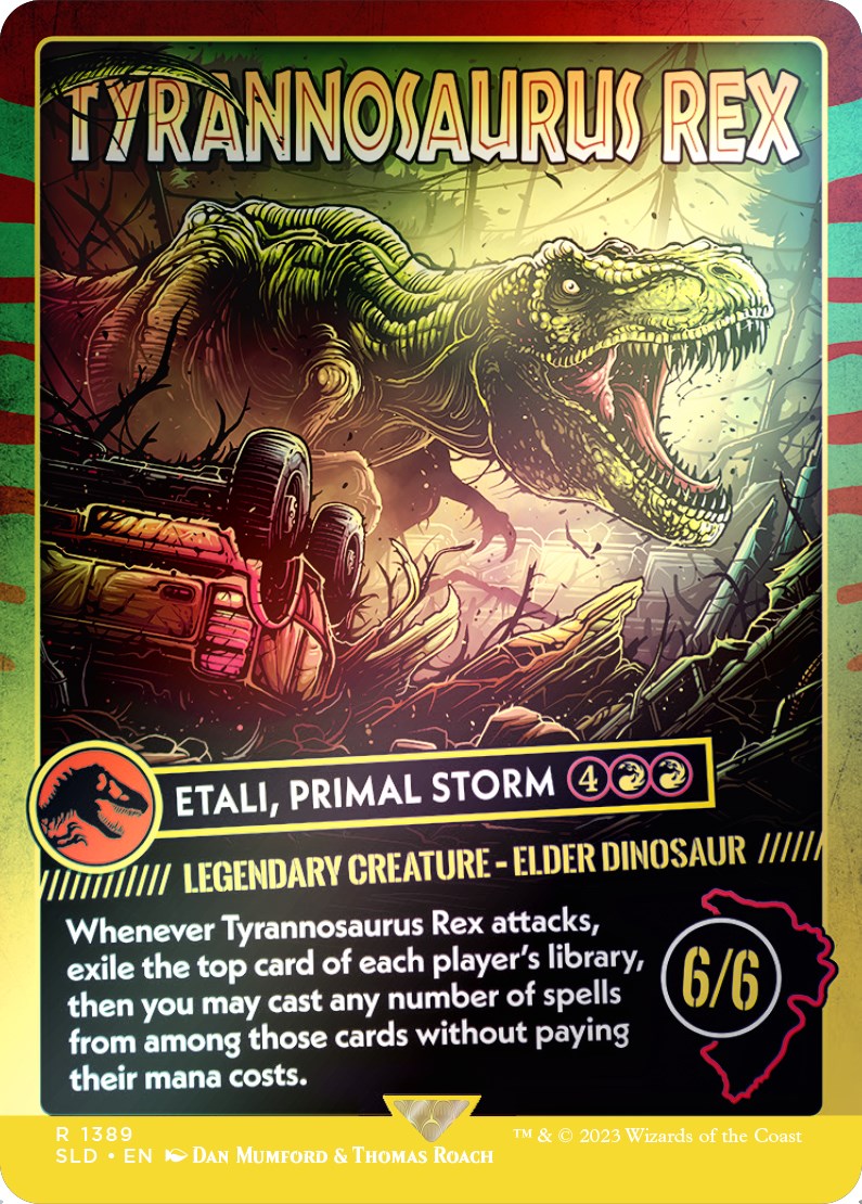 Tyrannosaurus Rex - Etali, Primal Storm (Rainbow Foil) [Secret Lair Drop Series] | The Clever Kobold