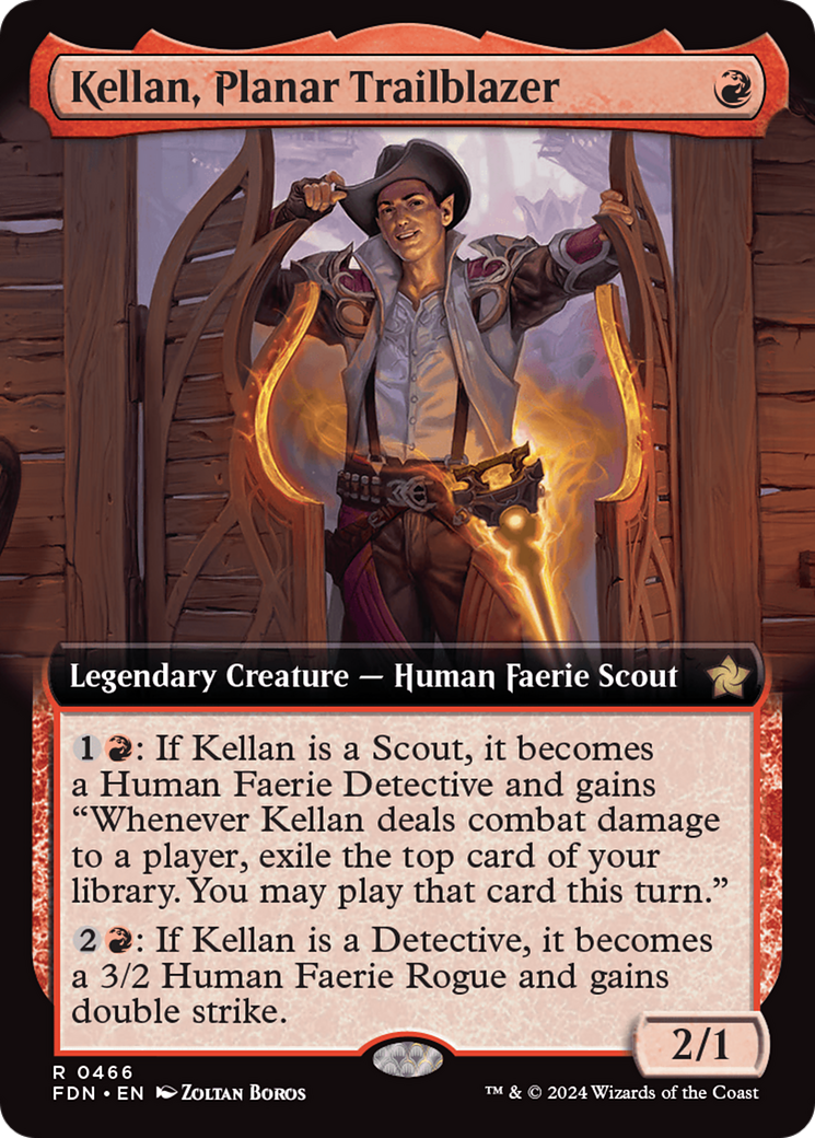 Kellan, Planar Trailblazer (Extended Art) [Foundations] | The Clever Kobold