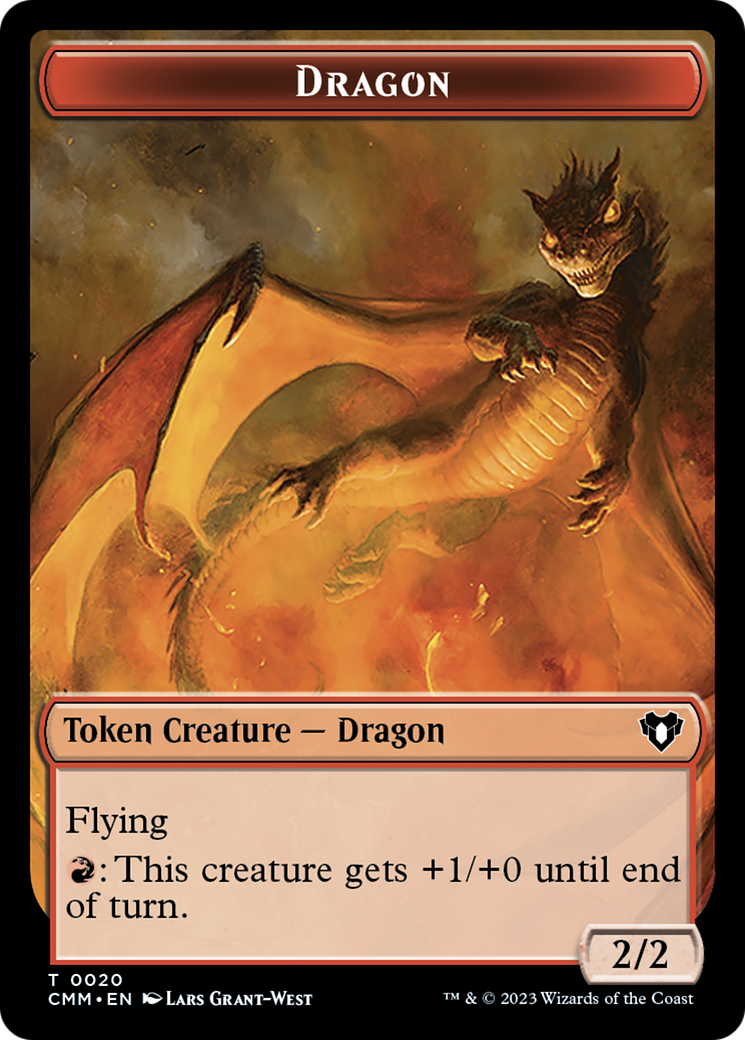 Dragon Token (20) [Commander Masters Tokens] | The Clever Kobold