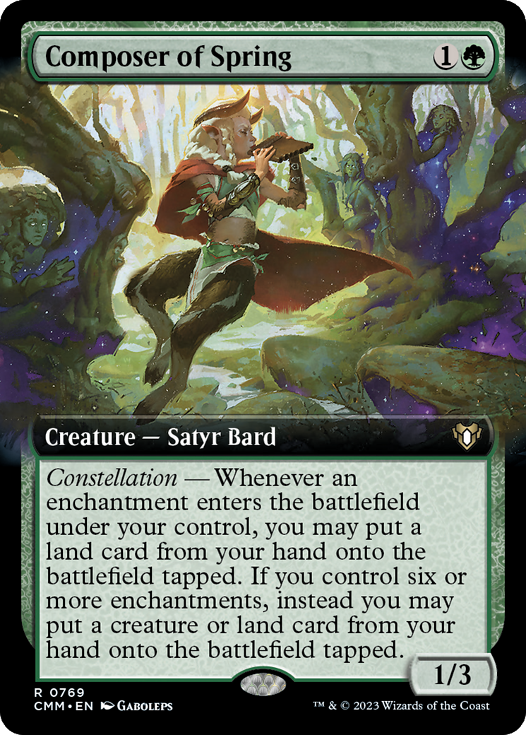 Composer of Spring (Extended Art) [Commander Masters] | The Clever Kobold