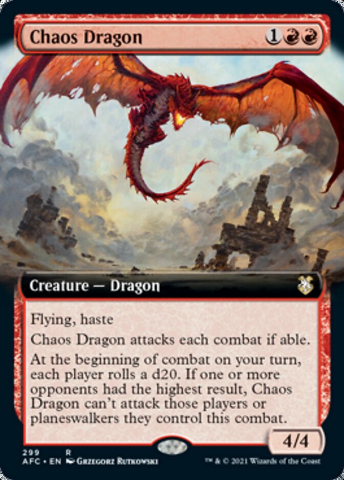 Chaos Dragon (Extended Art) [Dungeons & Dragons: Adventures in the Forgotten Realms Commander] | The Clever Kobold