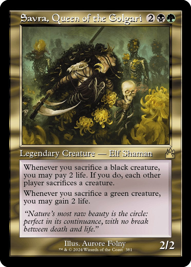 Savra, Queen of the Golgari (Retro Frame) [RVR - 381]