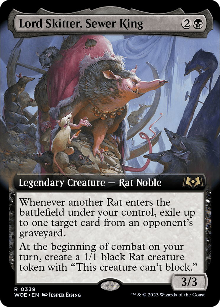 Lord Skitter, Sewer King (Extended Art) [Wilds of Eldraine] | The Clever Kobold