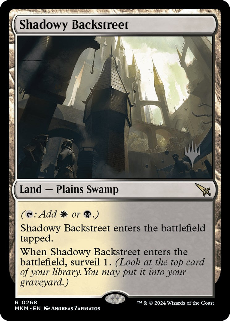 Shadowy Backstreet (Promo Pack) [Murders at Karlov Manor Promos] | The Clever Kobold