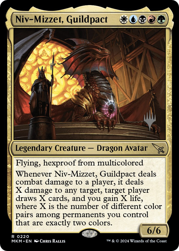 Niv-Mizzet, Guildpact (Promo Pack) [Murders at Karlov Manor Promos] | The Clever Kobold