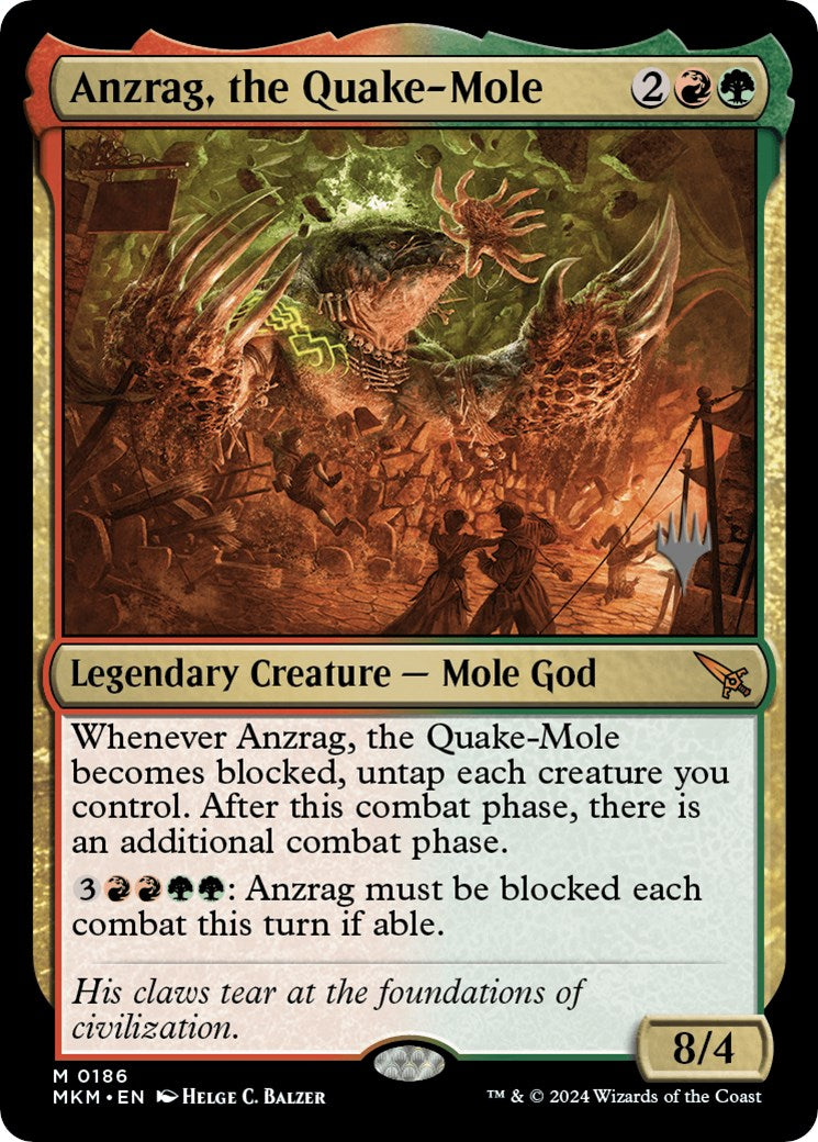 Anzrag, the Quake-Mole (Promo Pack) [Murders at Karlov Manor Promos] | The Clever Kobold