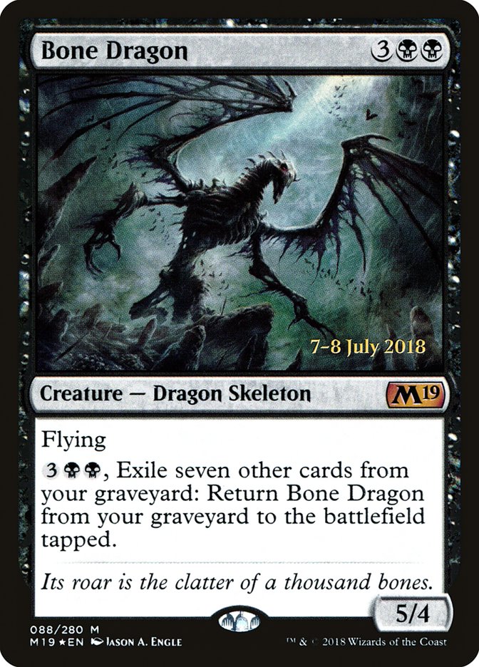 Bone Dragon [Core Set 2019 Prerelease Promos] | The Clever Kobold