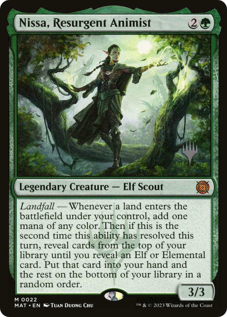 Nissa, Resurgent Animist (Promo Pack) [Murders at Karlov Manor Promos] | The Clever Kobold