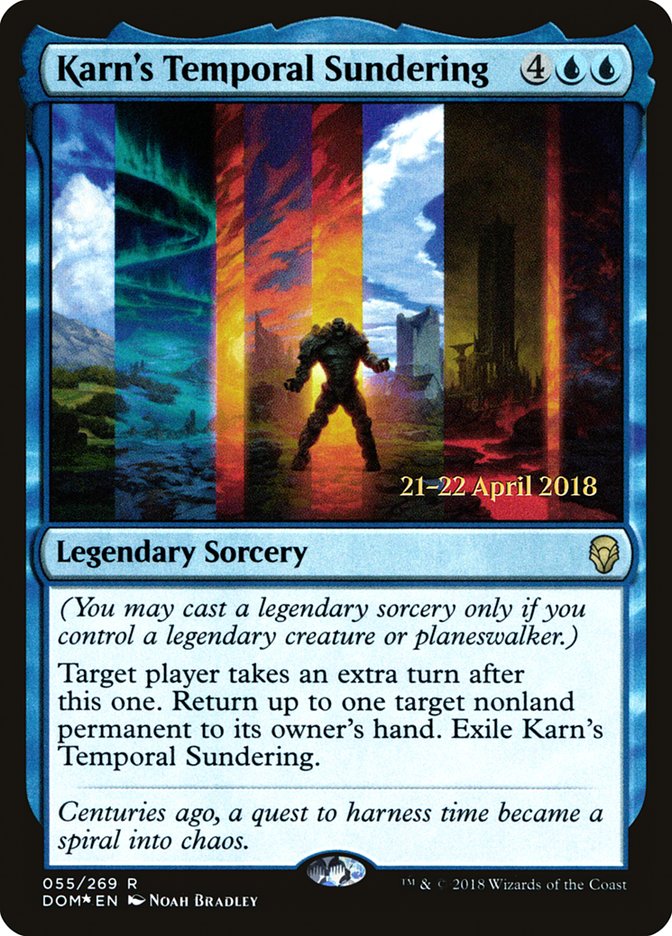 Karn's Temporal Sundering [Dominaria Prerelease Promos] | The Clever Kobold