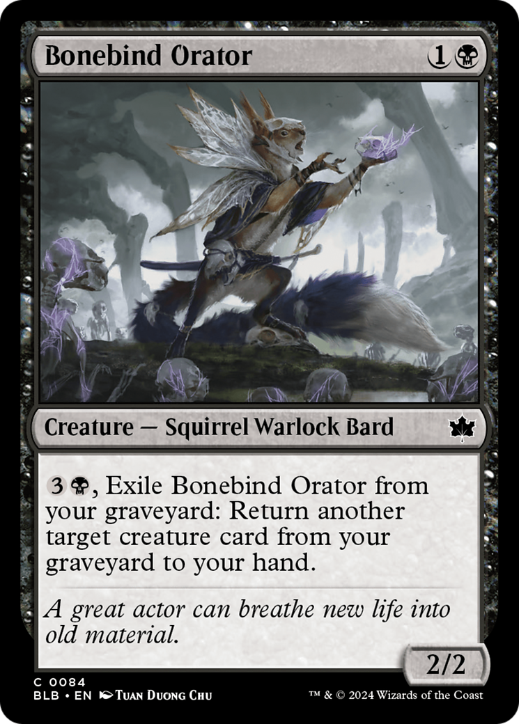 Bonebind Orator [Bloomburrow] | The Clever Kobold