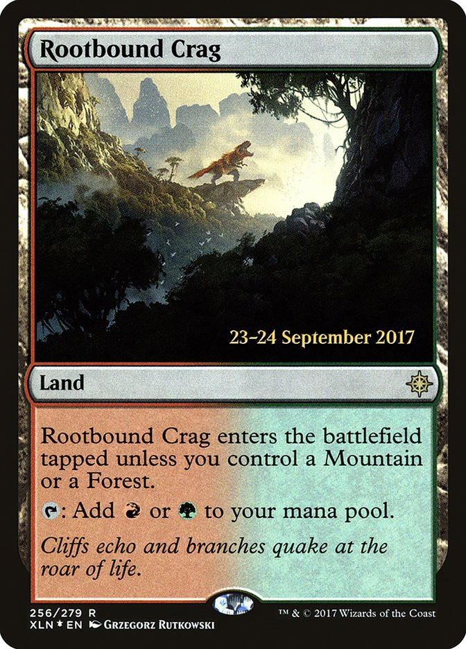 Rootbound Crag [Ixalan Prerelease Promos] | The Clever Kobold