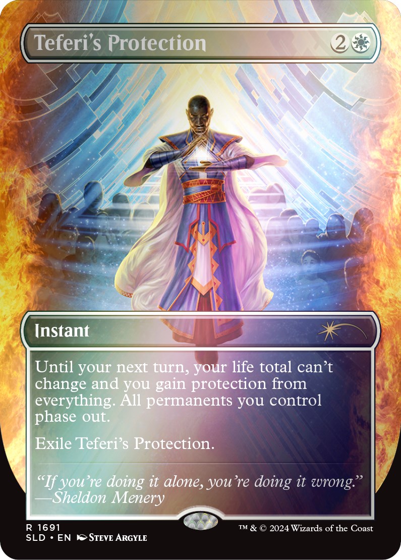 Teferi's Protection (1691) (Rainbow Foil) [Secret Lair Drop Series] | The Clever Kobold