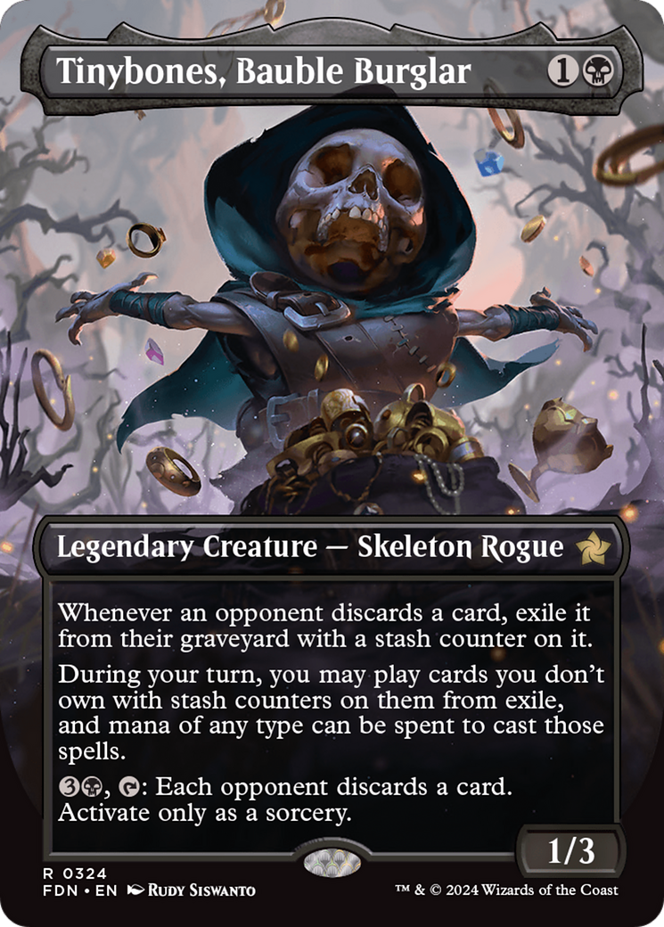 Tinybones, Bauble Burglar (Borderless) [Foundations] | The Clever Kobold